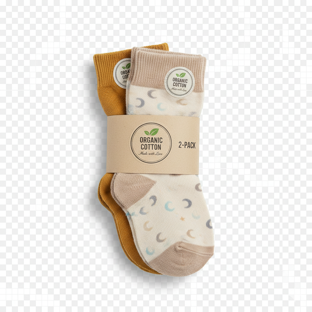 Brand | 2-pak FallMoon Sokker | 100% Økologisk Bomuld