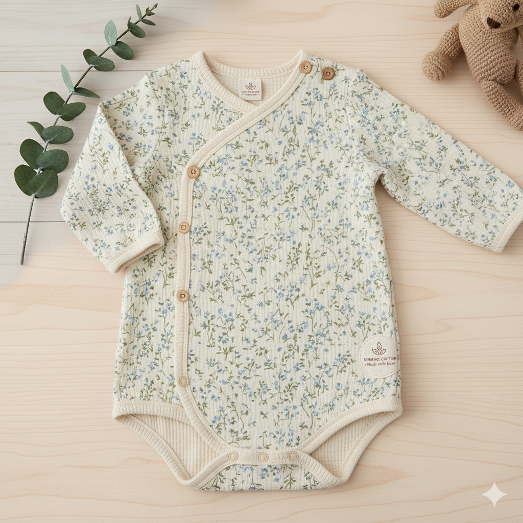 Brand | Flowers bodystocking | 100% Økologisk Bomuld